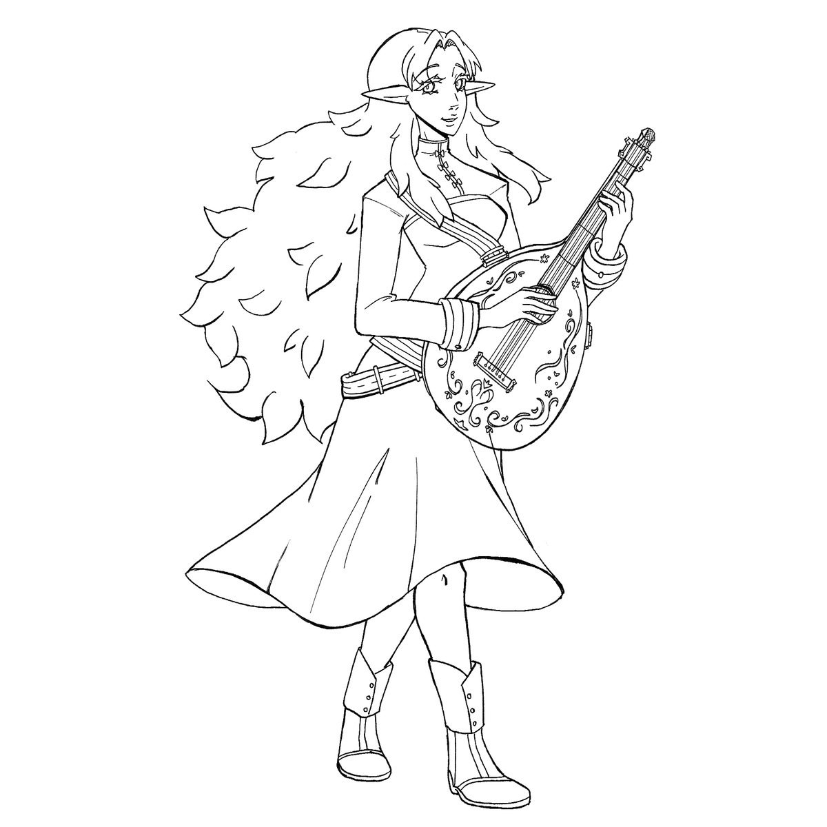 Melon19542205's tweet photo. I finished up Aries' design! She turned out so pretty!!
#art #dnd #dungeonsanddragons #characterdesign #characterart #OC #Originalcharacter #Elf #fantasy #elementalelf #summerelf #bard #lute https://t.co/8EA96apf9c