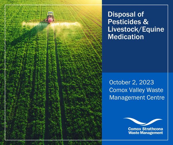 TiresBC's tweet photo. On Oct 2, we'll be joinining CSWM & @Cleanfarms for a drop off event for unwanted:
🚜Farm pesticides
💊Equine medication
🚙Tires
🗓️ Monday, Oct. 2, 9 am - 4 pm
📍 Comox Valley Waste Management Centre (3699 Bevan Road, Cumberland)
More: https://t.co/k7oLt7IHbK
#CSWM #TiresBC https://t.co/fUvH2HDk9L