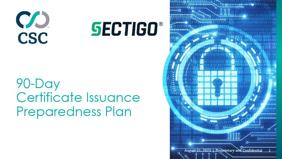 CSCDBS's tweet photo. Don’t get caught off guard when SSL lifecycles are reduced to 90 days. Use these four steps to get prepared. Download our full guide that lists recommended tools and examples for each step of the preparedness plan. https://t.co/yWUiSioNjO
#SSLmanagement #SSLcertificates https://t.co/0O38FSaQ2O