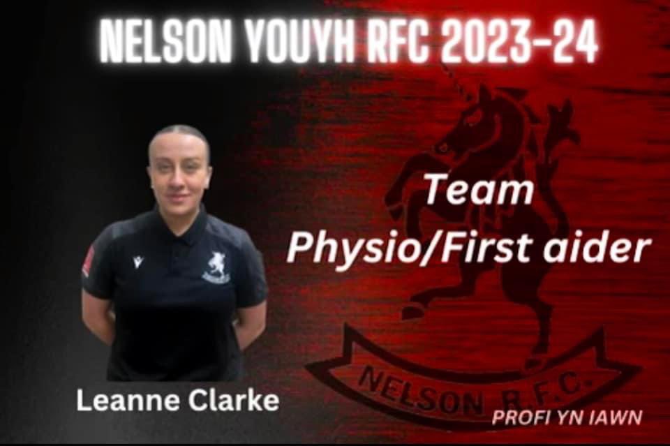 Big welcome from us all to Leanne Clarke, who will be looking after the team this season. Leanne is highly qualified in this area. She as been involved with Wales U20s doing treatment, and also with Urdd 7s doing pitch side. We are in no doubt she will be an asset to the team.