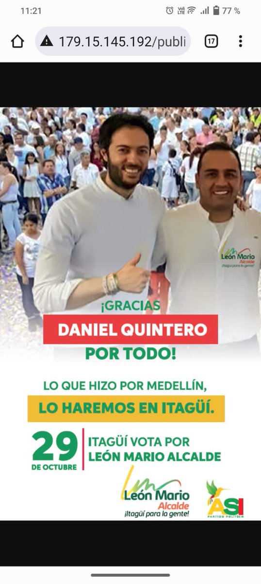 Señor <a href="/DiegoTItagui/">Diego Torres Itagüí</a>, le están robando la plata. ¿Usted le paga a sus diseñadores para que hagan un montaje tan burdo? De verdad, ni para eso sirven. Yo lo que noto es que usted está muy asustado porque va a perder. Seguro vienes con más cosas de estas, pero no te va funcionar.