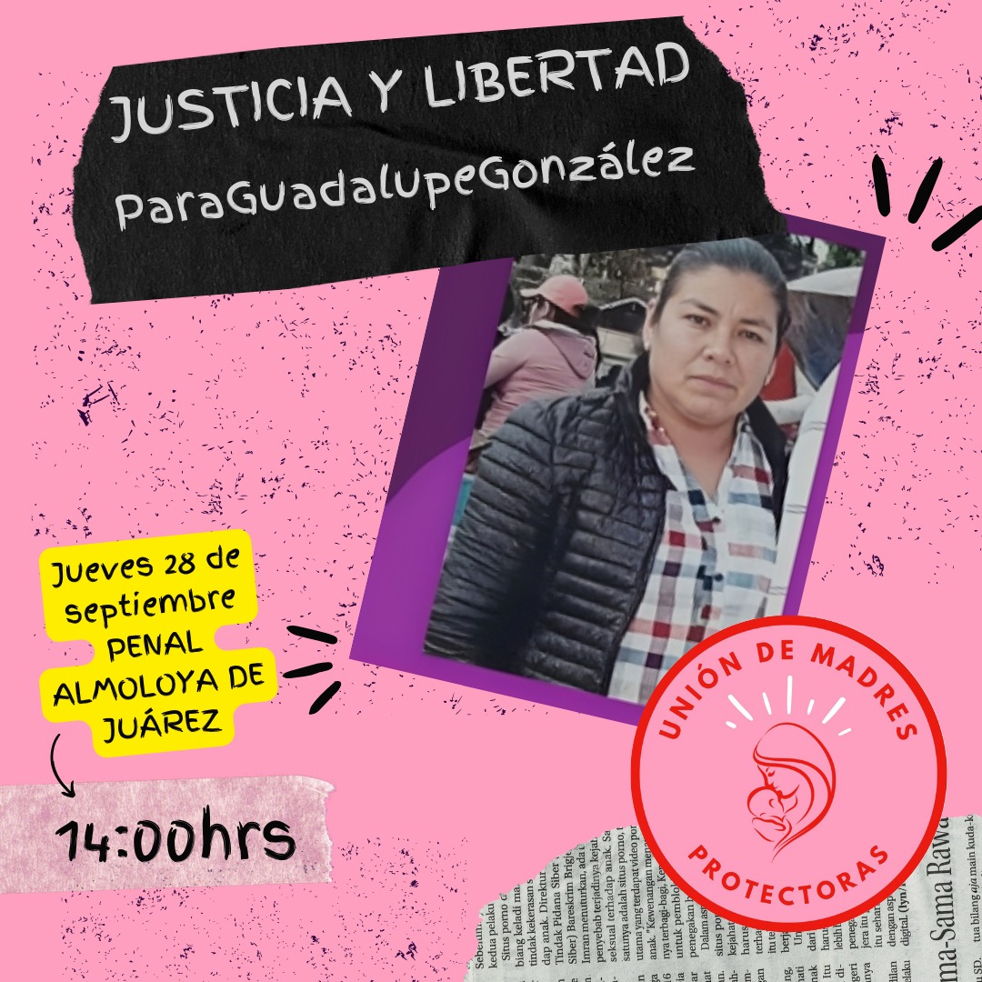 🚨📢🚨📢🚨📢🚨📢
Guadalupe González está encarcelada desde julio acusada falsamente de una barbaridad de delitos que NO COMETIÓ! Está encerrada como represalia por recuperar a su hijo sustraído y pedir #PensionAlimenticia 
Basta de criminalizar a las madres!
#violenciaVicaria