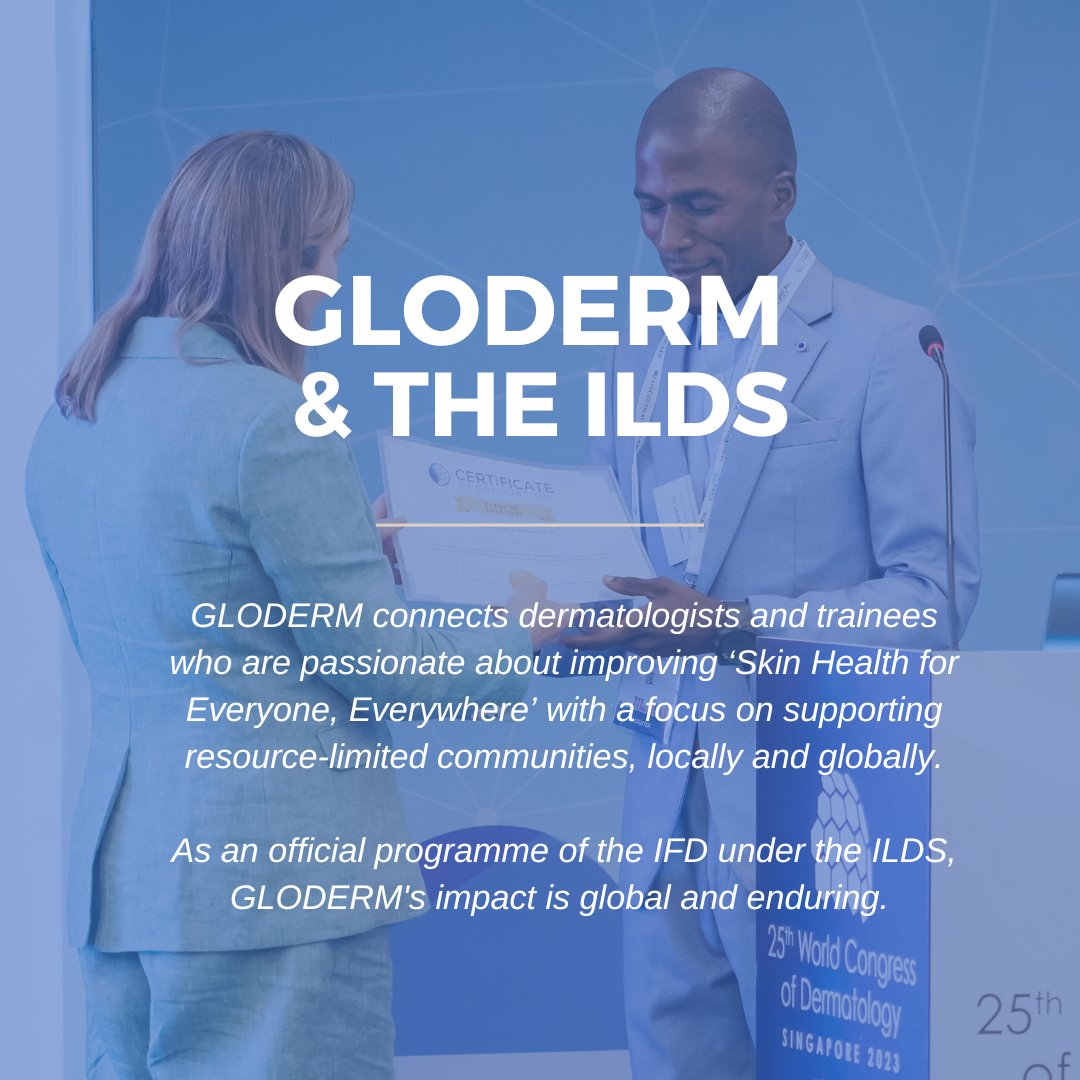 Did you know? GLODERM is an official project of the International Foundation for Dermatology (IFD), under the International League of Dermatological Societies (ILDS). Founded by Dr Esther Freeman and Dr Claire Fuller in 2018... @glodermalliance @IFDerm