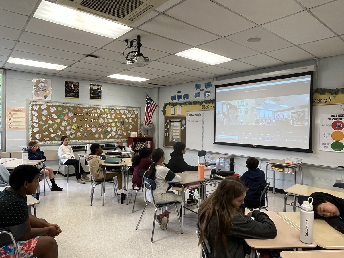Ms Ridgway and I were ecstatic to be able to zoom with a real life anthropologist to help explain adaptations of early humans to our students! #mahwahconnects <a href="/RamapoRidgeMS/">Ramapo Ridge MS</a> <a href="/mahwahschools/">Mahwah Public Schools</a>