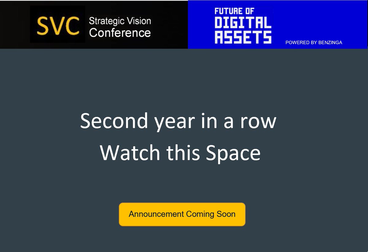 It's that time of the year again. Be on the lookout for more details and good news. Get to know &amp; participate in "The Future of Digital Assets" watch this space #Digitalasset #Tokenization #Crypto #Conference #bitcoin #blockchain <a href="/Nadia90261003/">Nadia</a> @HelloTiff129036 <a href="/BillyeLoma81613/">Giselle</a>
