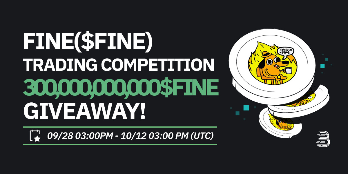 BitMartExchange's tweet photo. 🎉 To celebrate @thisisfinerc being listed on BitMart and to express our gratitude for every user's attention and support 😉:

💰We are giving 300,000,000,000 $FINE to all winner participants in our $FINE Trading Competition Event!

👉 Detail: https://t.co/PTjJ6bIgAS
👉 Trade: https://t.co/bjZhmc4BvW 

#BitMart #Crypto