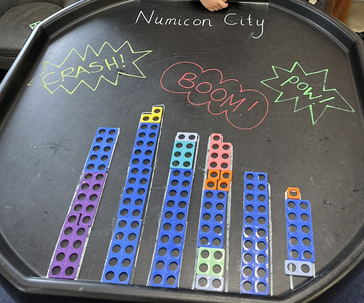 MrsGelston's tweet photo. Numicon City 🦸‍♀️ 🦸‍♂️ 
#MathWeekScot
#numbersense #number #eyfs #p1a #mathsisfun #mathstufftray #eyfsmaths #earlyyears #fun #learningthroughplay #playistheway #numeracy #numbertuff #play #tufftrayactivities #earlymaths #counting #numicons #numbergames
#tensframe #counting #subitise https://t.co/SAeRwFwdAQ