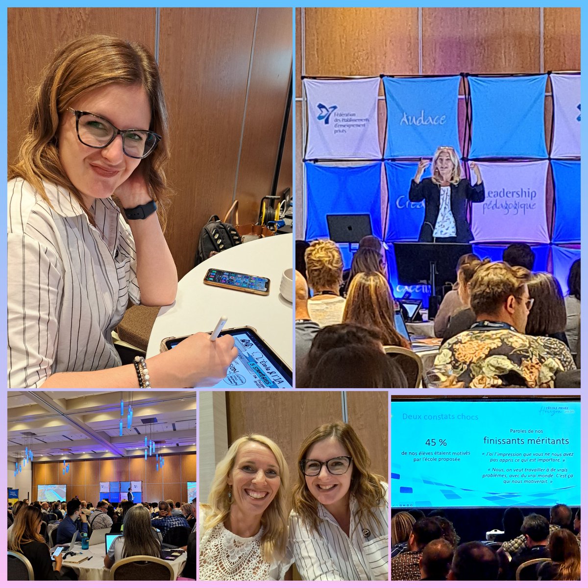 Colloque de <a href="/LaFEEP/">LaFEEP</a> avec les leaders pédagogiques #RockStarÉDU ❤️🔥
Réfléchir sur l'Education d'hier à aujourd'hui et vers demain!
<a href="/NancyBrousseau/">Nancy Brousseau</a> présente des perspectives pour 2030.
<a href="/ecolebranchee/">L'École branchée</a>, votre alliée de l'enseignement à l'ère du numérique.