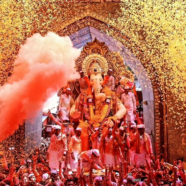 Embracing the blessings of Lord Ganesha. 🙏🐘✨ #GanpatiBlessings #DivineGrace'
