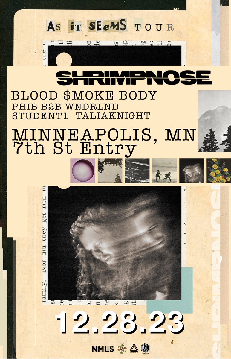 playing in minnesota with my good friends for my album release party !!!

@bloodsmokebody 
@student1sucks 
@PhibDoesThis b2b wndrlnd
talia knight 

at @FirstAvenue 
w/ @CulminateMusic