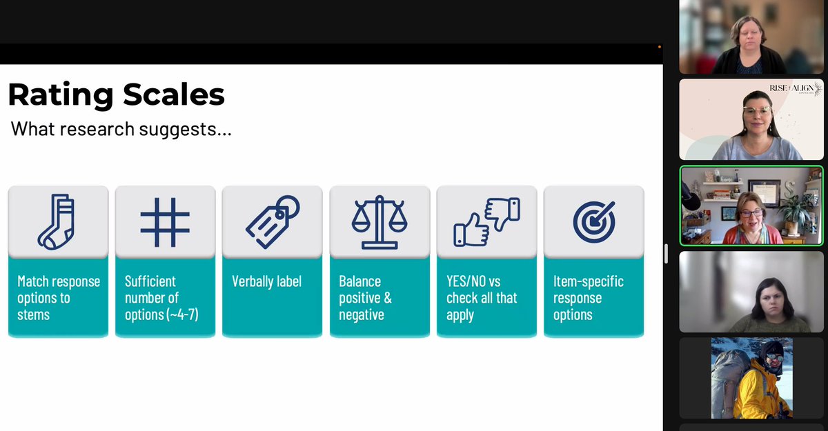 AmandaLMarch's tweet image. 👩🏻‍💻Deep diving into the research behind designing quality rating scales w/ @SheilaBRobinson &amp;amp; @KimFLeonard! My #datageek heart is happy! 📊