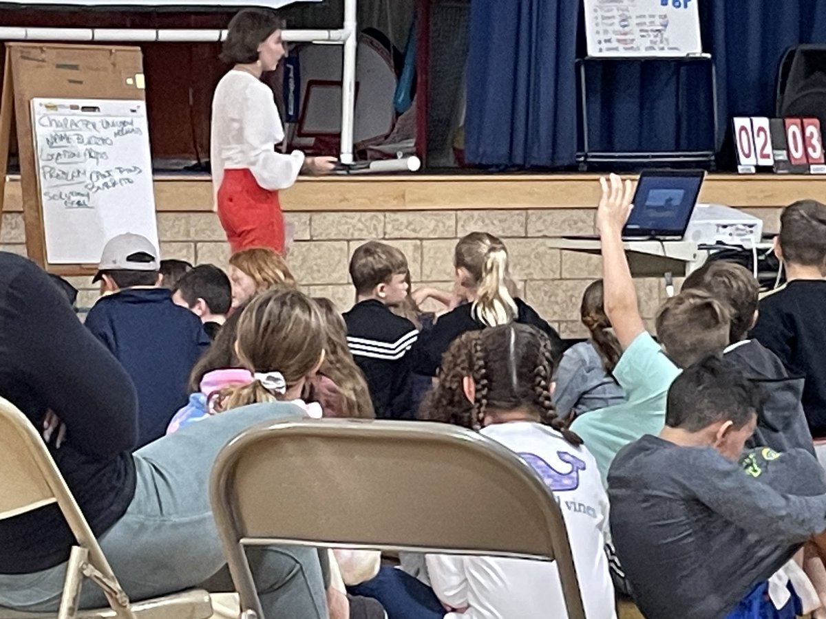 BPESchool's tweet photo. Thank you, Gina Casazza, for talking to BPE students about belonging and also the writing process. It was a great day!  Thank you @BluePointPTA! #youbelong #BPERocks https://t.co/e5BGnv4NWn