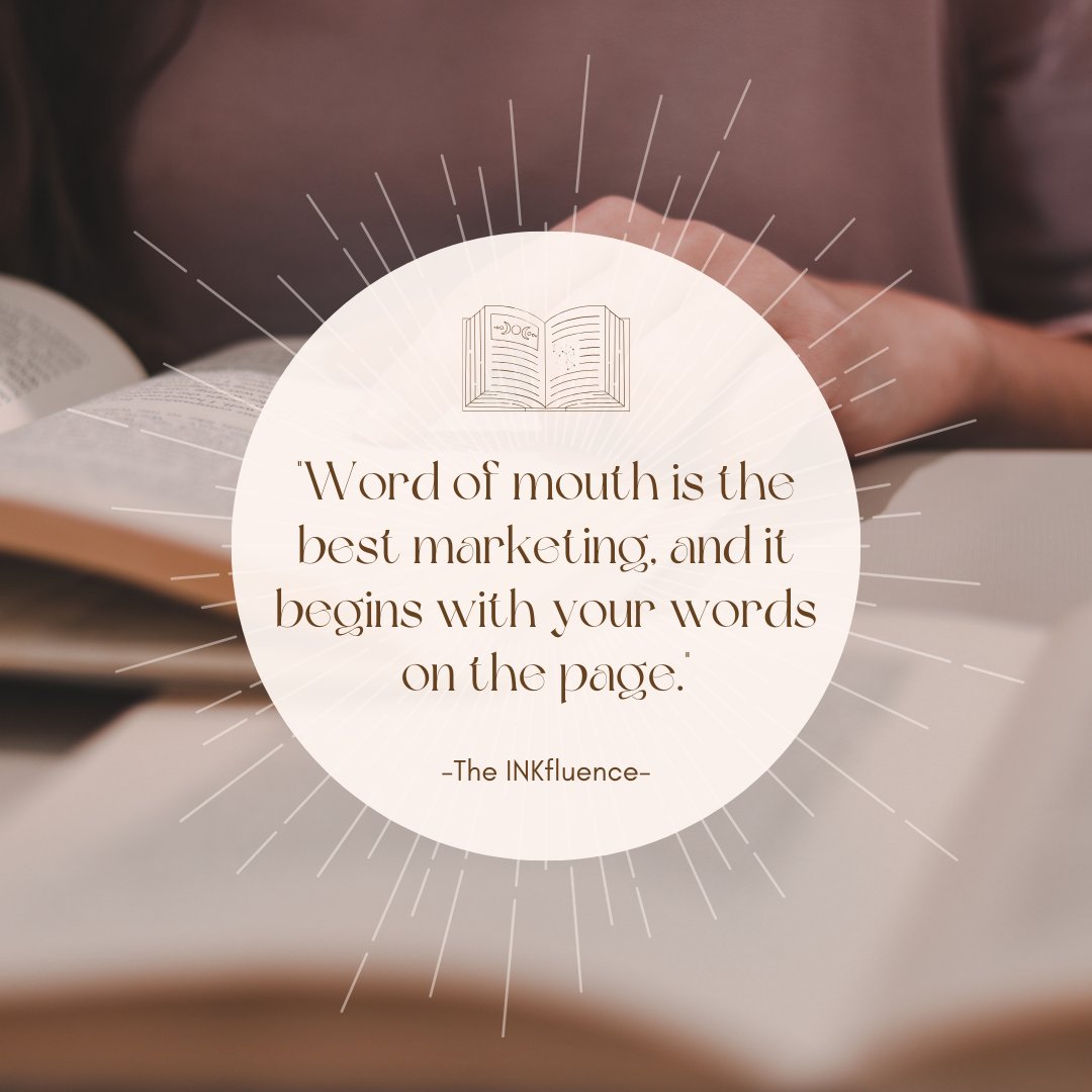 theinkfluence's tweet photo. Bottom line? Focus on writing a book so good that people can't help but tell others. In the end, the story sells itself. 📚💕

Hit that ❤️ if you believe in the power of word-of-mouth marketing!

#WritingCommunity #WordOfMouth #BestMarketing #AuthorLife #TheINKfluence https://t.co/dc0MDr8SUq