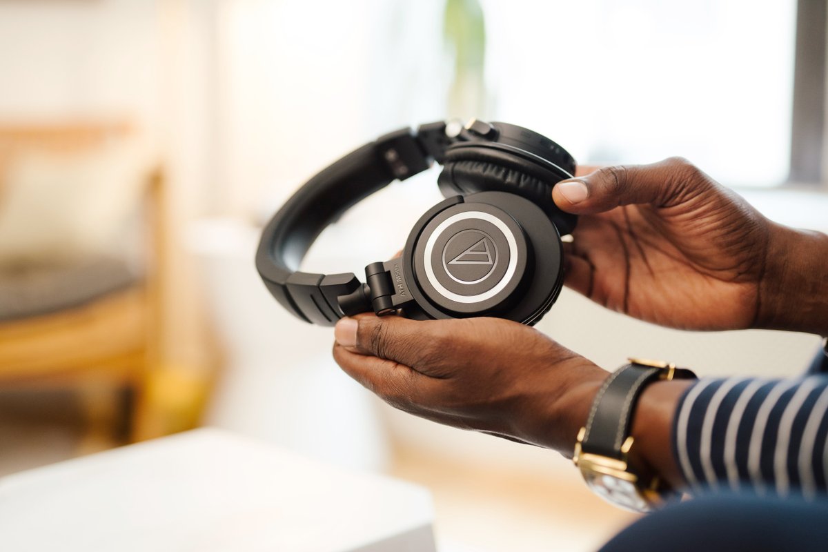 Experience music at your fingertips with Audio-Technica's ATH-M50xBT2 #headphones 🎧 More: bit.ly/3IFxpvj