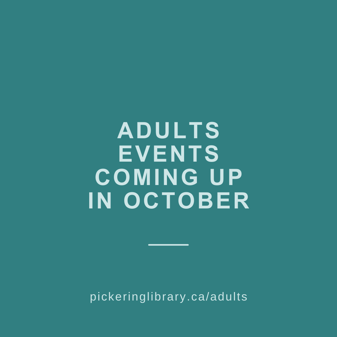 pickeringlibs's tweet image. Are you looking for events to attend this October?  Here are some great programs planned for Adults at Pickering Public Library. If you want to see all the programs scheduled in October, head to pickeringlibrary.ca/adults. 

#pickeringlibrary #pickeringontario #pickeringproud