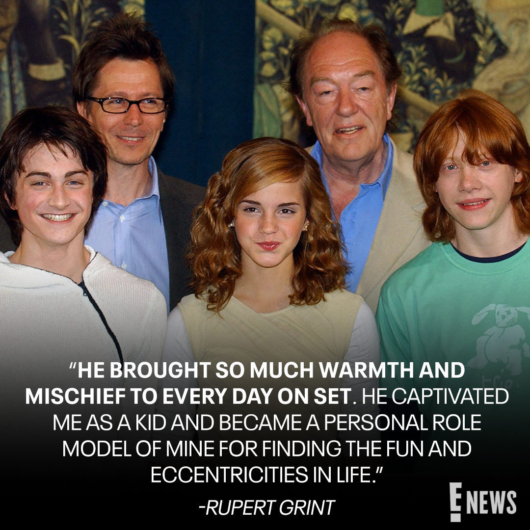 enews's tweet photo. Wands up for Sir Michael Gambon. 🪄💔 See how the #HarryPotter family is paying tribute to his memory: https://t.co/oRDALonqec (📷:WarnerBros./Pacificcoastnews.com/Getty) https://t.co/sFbdPkrb28