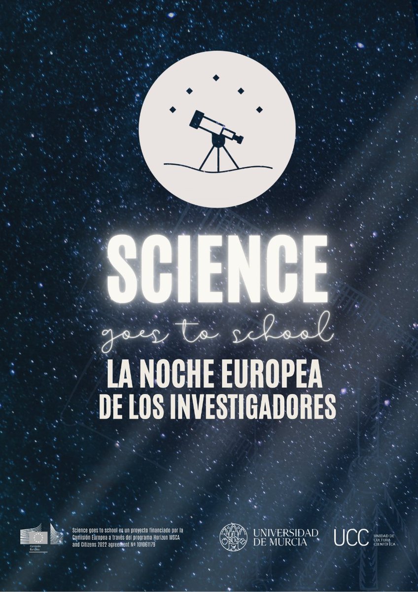 LA NOCHE | "Science goes to School" llega mañana a La Merced. Un noche para disfrutar de la ciencia a pie de calle. ¡Te esperamos! 👏

🌐 t.um.es/nocheUMU #ScienceGTS y #NocheUMU <a href="/ScienceGTS/">Science GTS</a> <a href="/umudivulga/">UMU Divulga</a>
