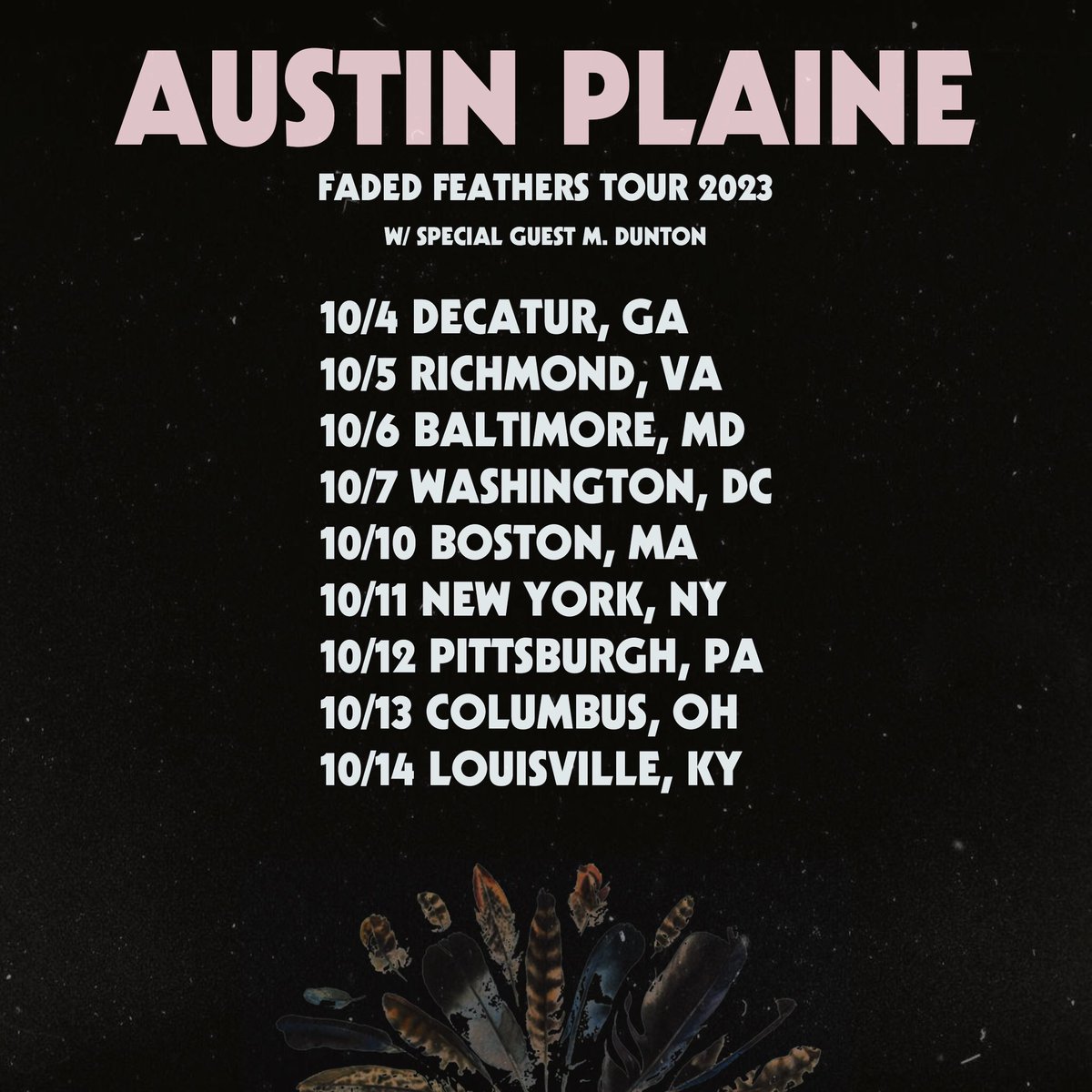 Tour starts next week! Who’s all coming out?! Tickets still avail link in bio 🪶🪶