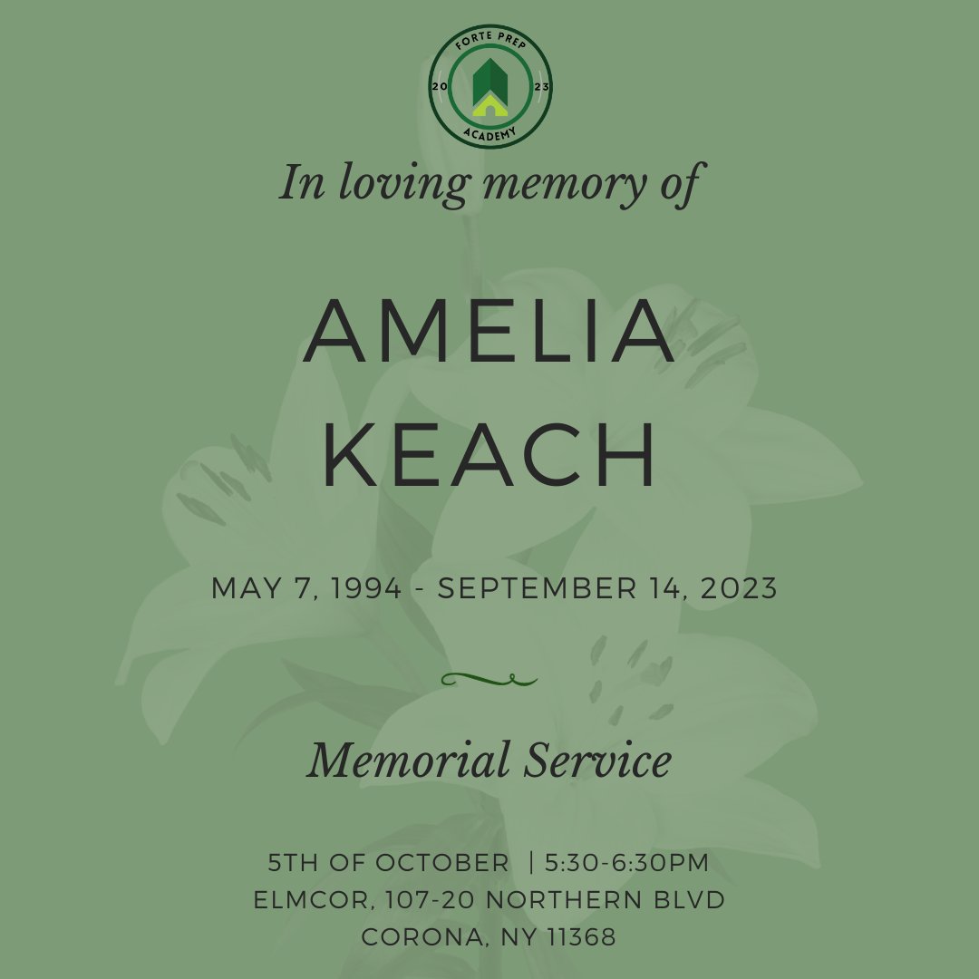 FortePrepQueens's tweet photo. Remembering Ms. Keach - https://t.co/tMVYXZqDlj https://t.co/0xjgE3Y2ot
