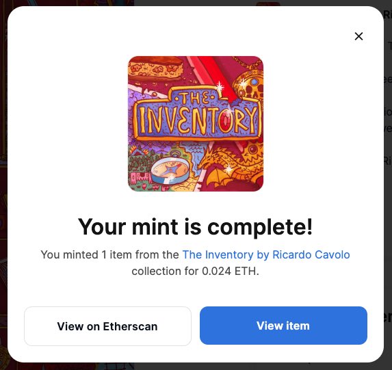 Andre Cavolo (@andre_bathalon) on Twitter photo Just minted 1 artwork from <a href="/RicardoCavolo/">Ricardo Cavolo</a>’s digital collection called « The Inventory ». I seriously could not be more proud of him. Thanks to <a href="/audiogalleries/">@audiogalleries</a> <a href="/opensea/">OpenSea</a> and <a href="/metaseedlabs/">Metaseed Labs</a> for believing ❤️ Just minted 1 artwork from <a href="/RicardoCavolo/">Ricardo Cavolo</a>’s digital collection called « The Inventory ». I seriously could not be more proud of him. Thanks to <a href="/audiogalleries/">@audiogalleries</a> <a href="/opensea/">OpenSea</a> and <a href="/metaseedlabs/">Metaseed Labs</a> for believing ❤️