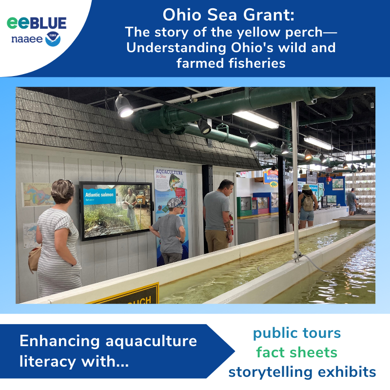 NOAAeducation's tweet photo. Through cross-sectoral partnerships, #eeBLUE #AquacultureLiteracy mini-grantees in Ohio Sea Grant taught members of the public about the story of the yellow perch.
Celebrate #AquacultureWeek with us by learning more at: https://t.co/eU71d5WP6P
@thenaaee @ohioseagrant https://t.co/3wf5XIw7I8