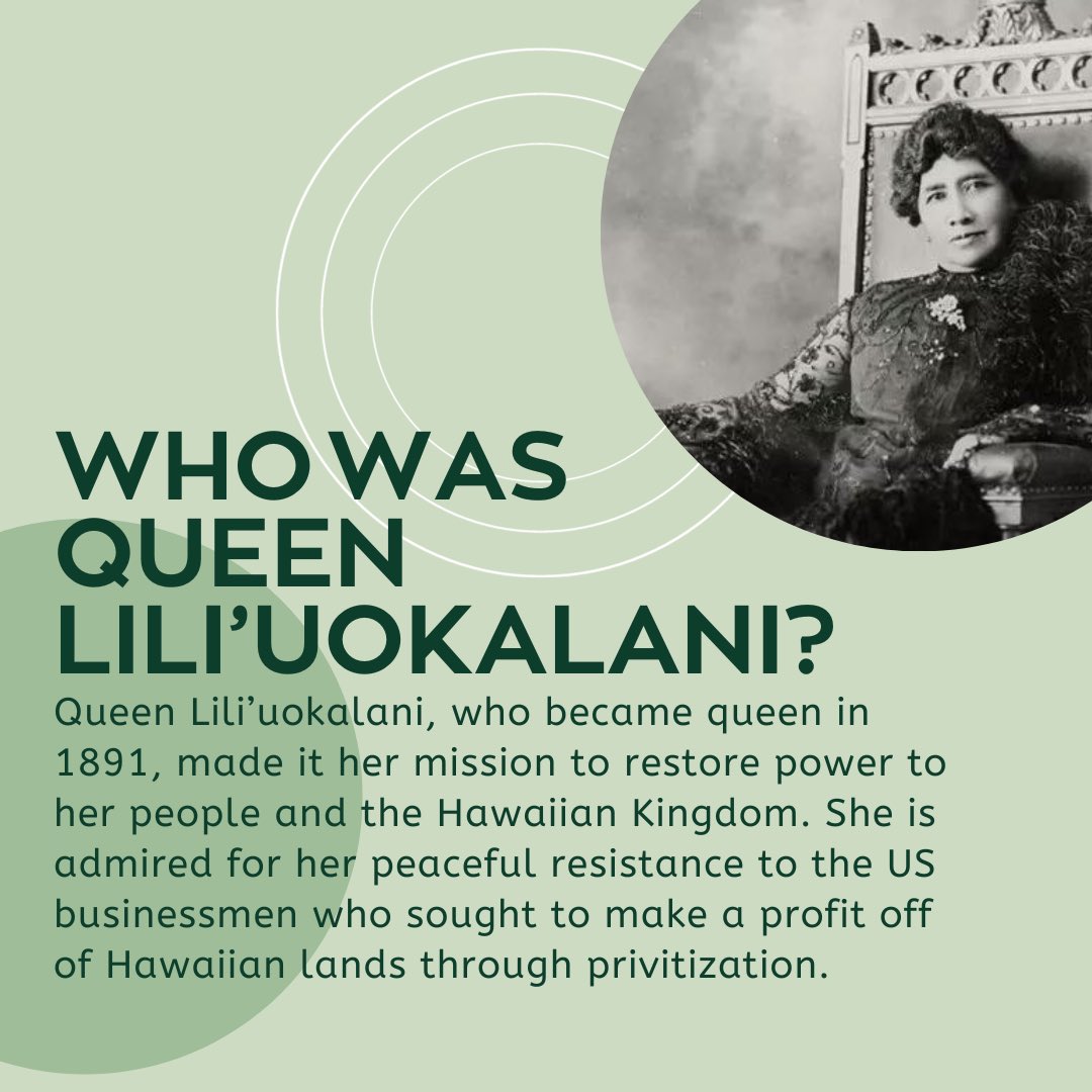 GenHumanRights's tweet photo. To mark the end of September, GenHR would like to show appreciation for Hawaiian History Month! 🏝 Swipe to learn more about the month, some of Hawai'i's history, and more about their last monarch, Queen Lili'uokalani🌺 https://t.co/t9OG79EIE7