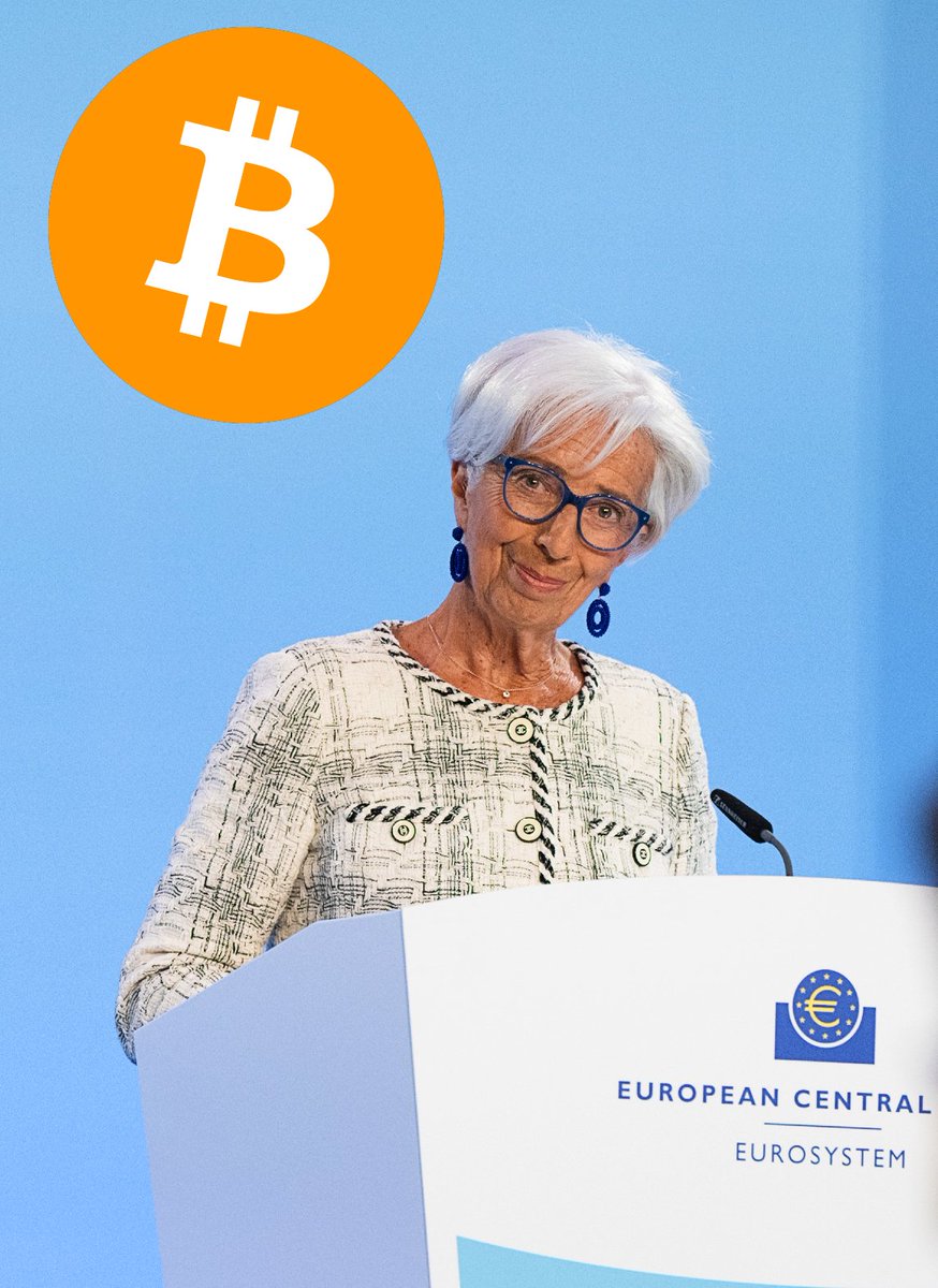 JUST IN - European Central Bank chief Lagarde says digital euro CBDC will not be as private as cash.

The 🇪🇺 EU needs #Bitcoin