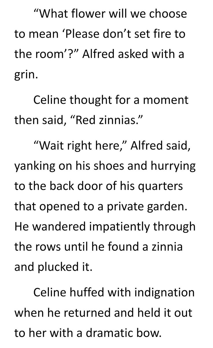 calyxanders's tweet photo. The Floriography prompt is such a delight. Here's an excerpt of child Celine and Alfred devising their own secret code language for flowers 💐 https://t.co/qJEmyhm3Mc