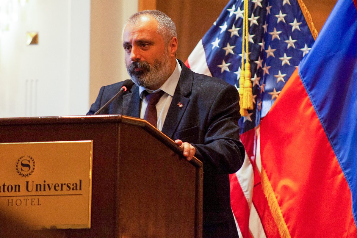 admiralmpj's tweet photo. #Artsakh just got personal for me, and I'm not Armenian.

This is Davit Babayan.  He surrendered himself to Azeri authorities overnight.

His crime?  He was once the Foreign Minister of Artsakh.

That's it.

He was proud of his country Artsakh, and proud of being Armenian. https://t.co/KUOvlKukMm