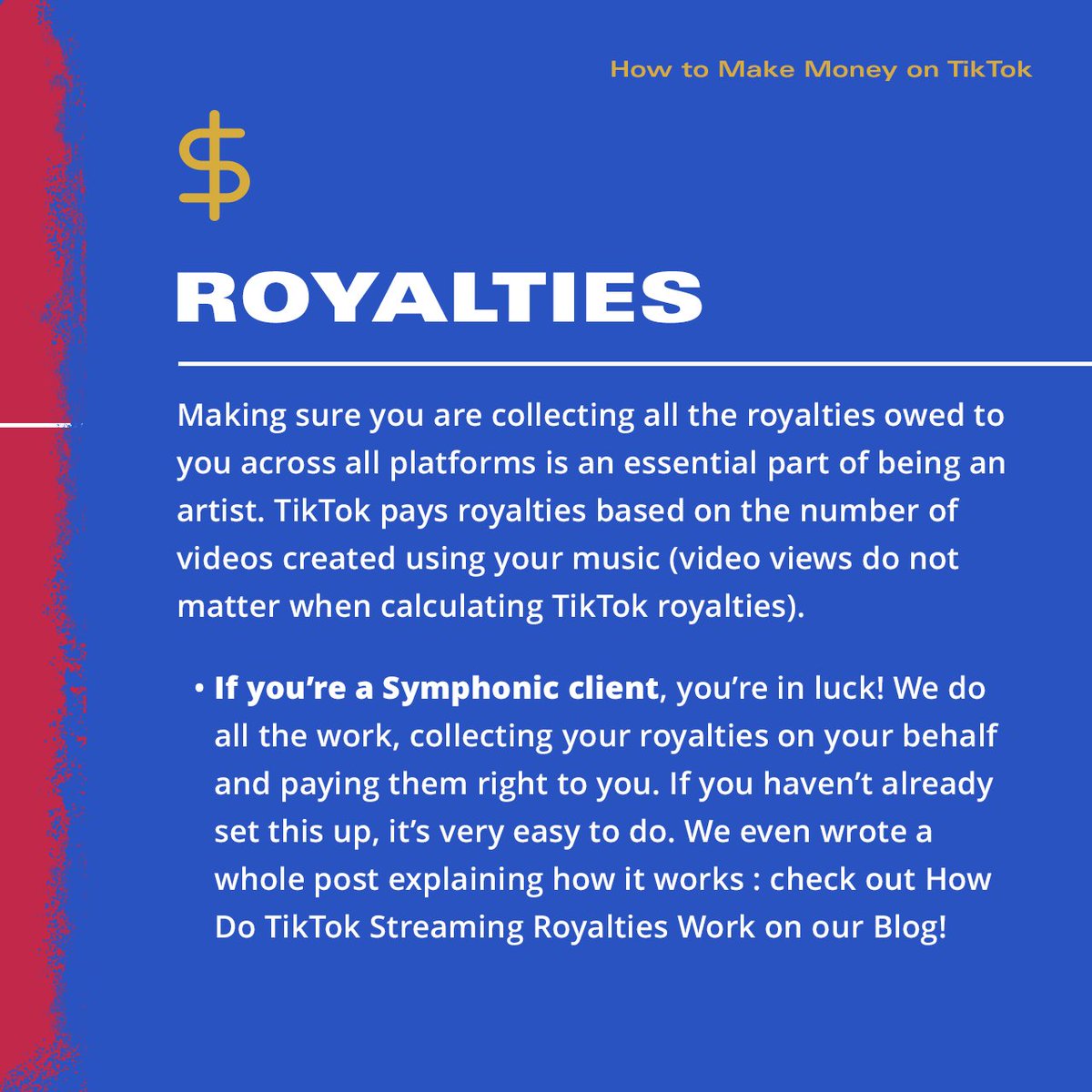 symphonicdist's tweet photo. 💸 Are you on @TikTok and wish you could make some money from your efforts? No problem! ⁠
⁠
From their official #CreatorFund to independent #marketing and more, here’s what you can do…⁠
⁠
Want more info? https://t.co/peNUsDRshw https://t.co/DeHux6Dxa6