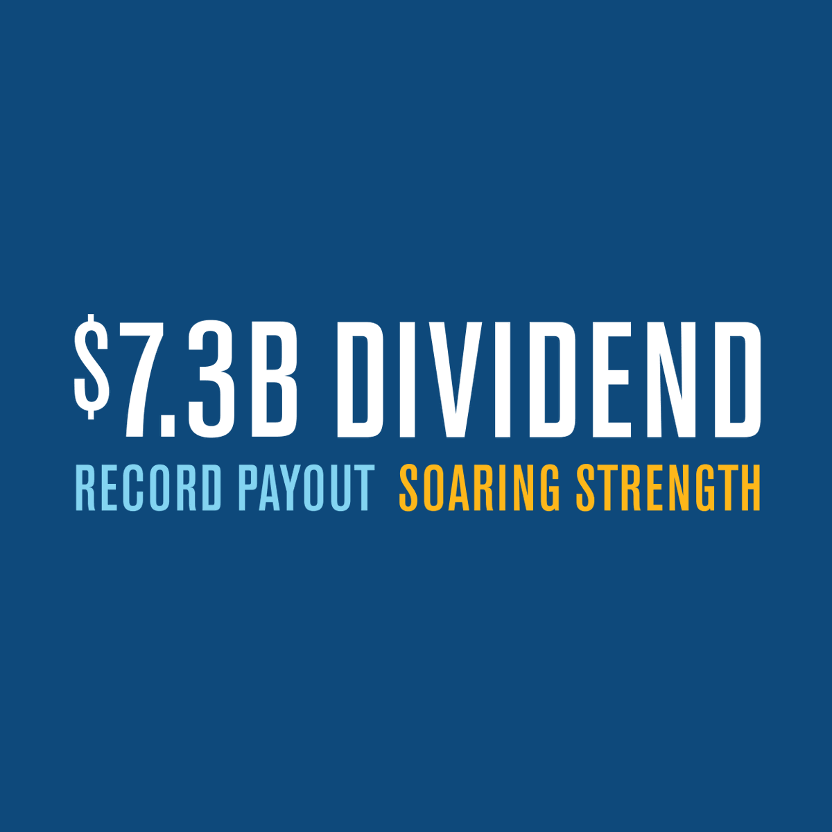NM_Financial's tweet photo. We’re proud to announce our 2024 dividend payout — an expected $7.3 billion. Our largest-ever. 

Our ongoing financial strength allows us to thrive for the benefit of our policyowners through all economic conditions. Get more details: https://t.co/VP2RgE6Vnf https://t.co/zhlUKZPttD