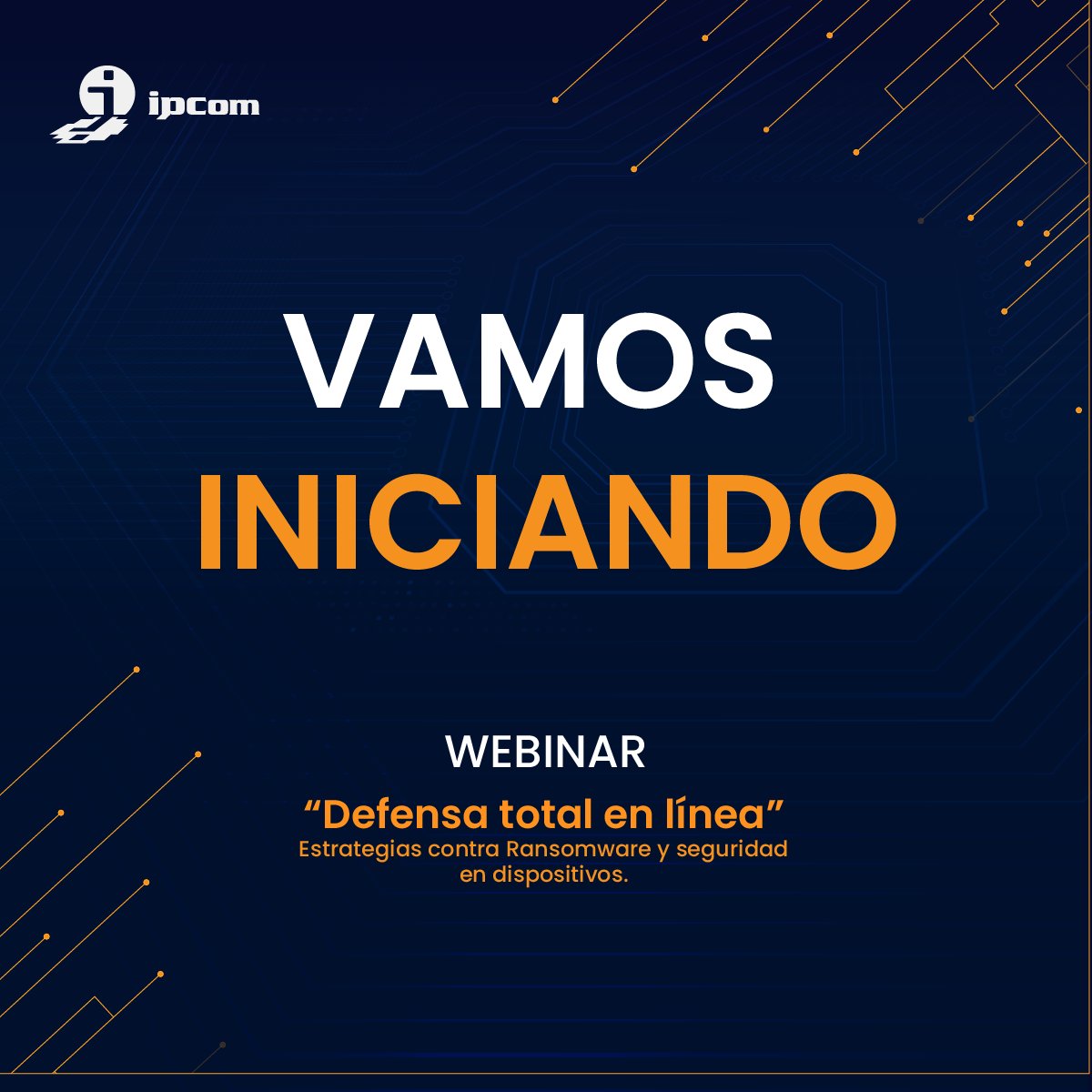 IPComMX's tweet photo. ¡Comenzamos!
Nuestro webinar defensa total en línea ya ha iniciado.
Haz clic aquí para unirte  https://t.co/Jp3kyeYiSH

#IPComMx #ServiciosTI #Ciberataques #Ciberseguridad #DigitalTransformation #ransomware https://t.co/FR1uxTyfbV