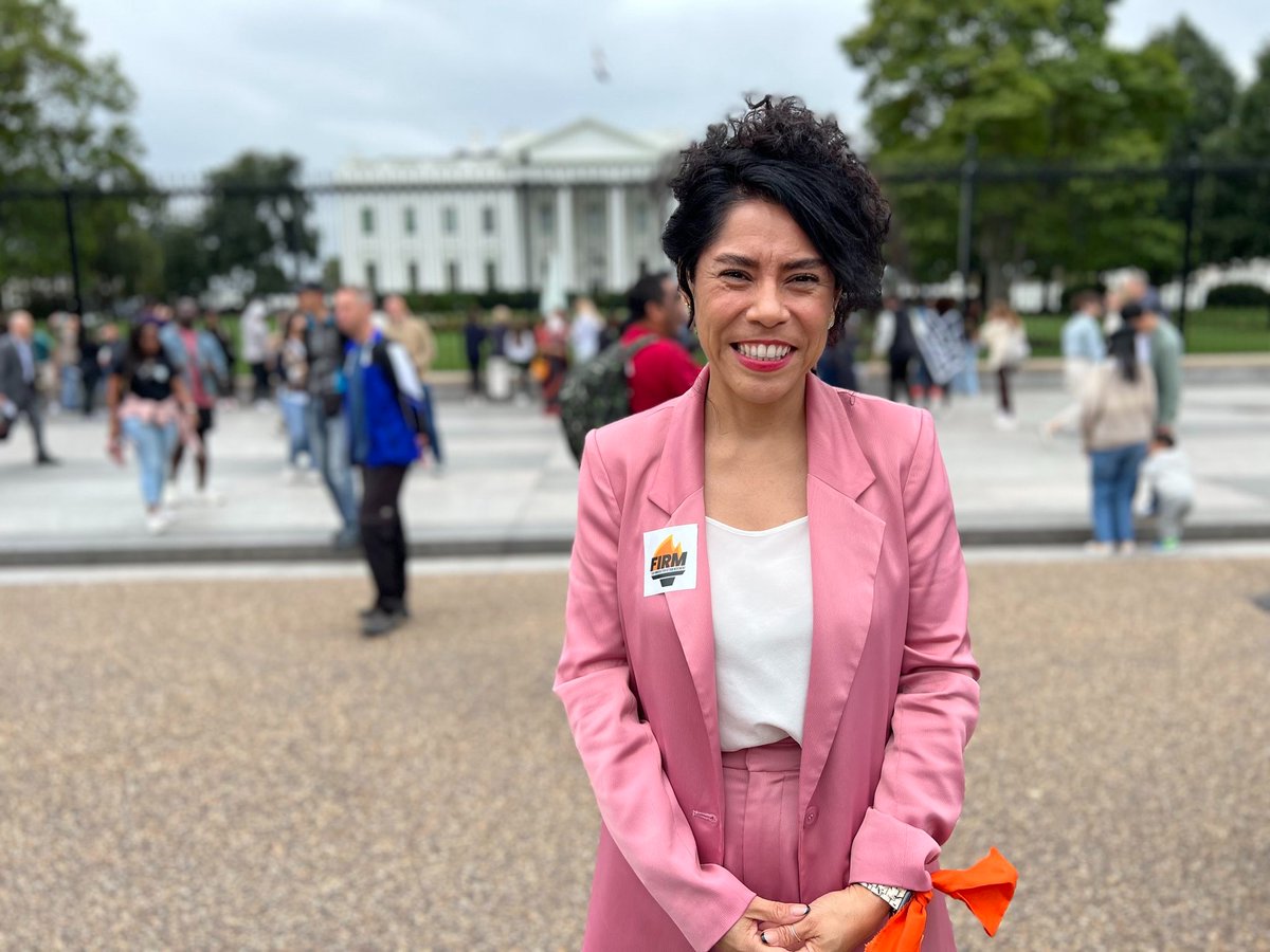 "46 organizations strong. We are here because we believe that we will win!" -- Mireya Reith, Founding Executive Director of <a href="/ARimmigrants/">Arkansas United</a> one of many FIRM Network orgs present here today.