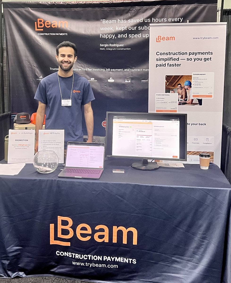 trybeamhq's tweet image. Great meeting so many impressive builders at the LA Build Expo! There&apos;s no better way to meet customers than in-person.

Builders: what&apos;s a regional trade show or construction conference you&apos;d highly recommend we add to our circuit?
