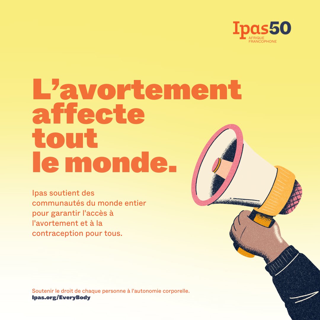 IpasFrancophone's tweet photo. L'avortement affecte tout le monde. Il est crucial pour nous partenaires pour la justice reproductive d'être solidaire en tout temps pour faire progresser le droit à l'avortement sécurisé car l'avortement est un #droit humain
#AvortementSécurisé #JusticeReproductive #JIAS #JIDAS https://t.co/dfAVey0nDy