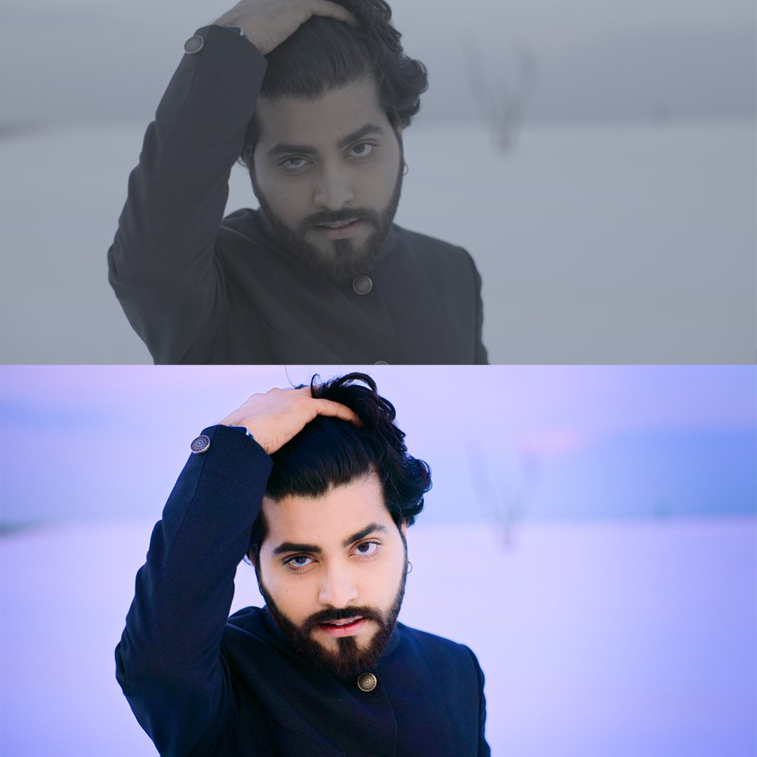 Ashokdeora9's tweet photo. Before/After
Color Grading breakdown
Color grade by @prg_ashokdeora 
Artist :- @twinkalvaishnav , @actor_anil_panwar_official 
Shoot :- @krish__prg @prgmusicandfilmstudio https://t.co/5AcQTBrVQZ