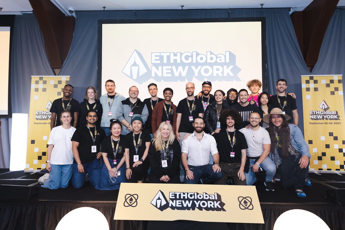 Neelshah112002's tweet photo. Thrilled to be part of the ETHGlobal New York volunteer squad! 🌐🗽 It was cool to dive into the world of Ethereum, connect with with industry leaders, and drive innovation at the heart of NYC. Let's make history together! 🌟@ETHGlobal #ETHGlobalNY #BlockchainInnovation https://t.co/R7tKfn7kdh