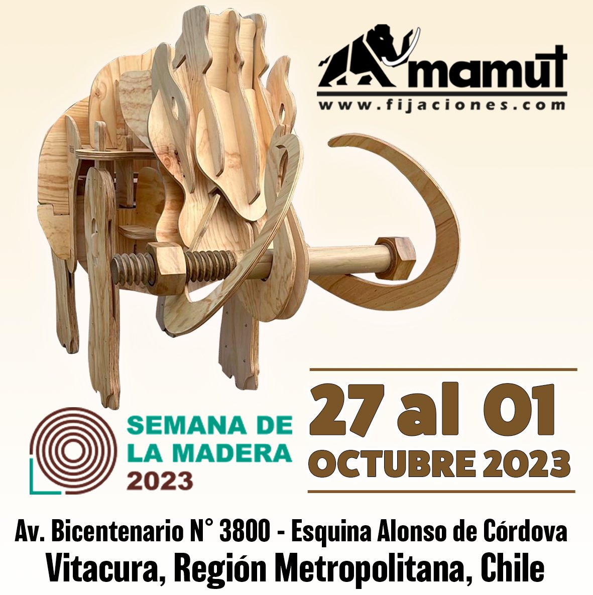 Para más información visítanos en fijaciones.com , mamutstore.com, o envíanos tus consultas al correo contacto@mamut.cl
#Tornillo #Feriamadera  #madera #FijacionesMamut #mamut