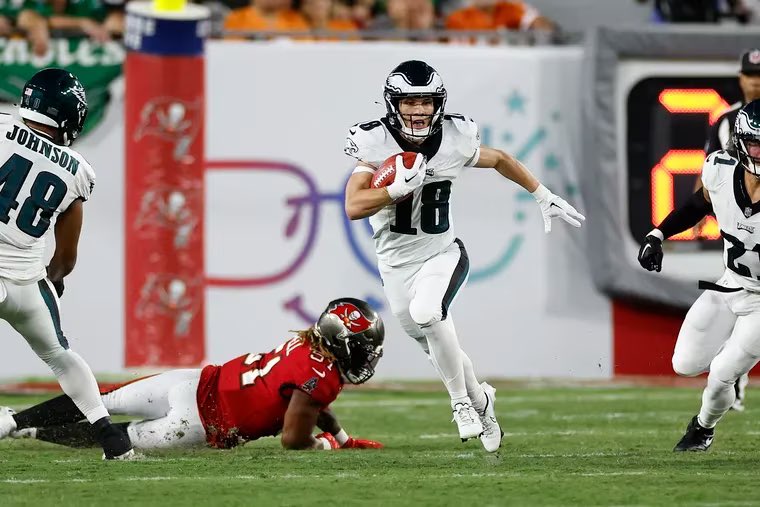 WordOnTheBirds's tweet photo. “It’s not how hard you hit, it’s how hard you can get hit and keep moving forward. I think a lot of times, that’s all Philly wants to see, is how much can you take and keep going forward. I know people have kind of made fun of me for getting absolutely destroyed out there a few times but you’ll never see me stop. Just keep going forward, keep learning, keep improving.”

— Britain Covey

Covey is currently 2nd in the NFL in punt return yards this season with 113. Excited to see how he keeps growing.

(h/t: @DZangaroNBCS)