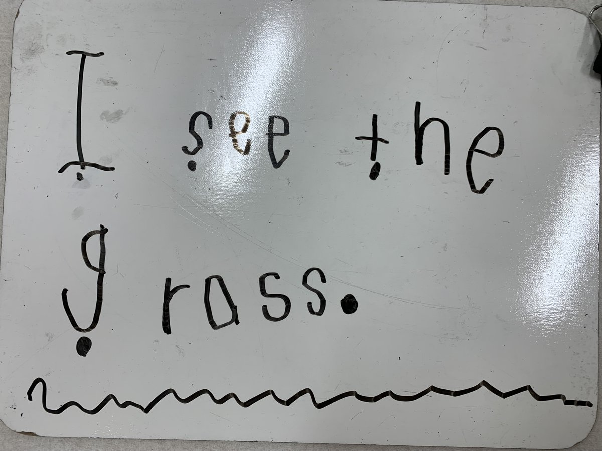 Today we wrote a sentence with the word "the". <a href="/EphesusElem/">Ephesus Elementary</a> #kindergartenwriting