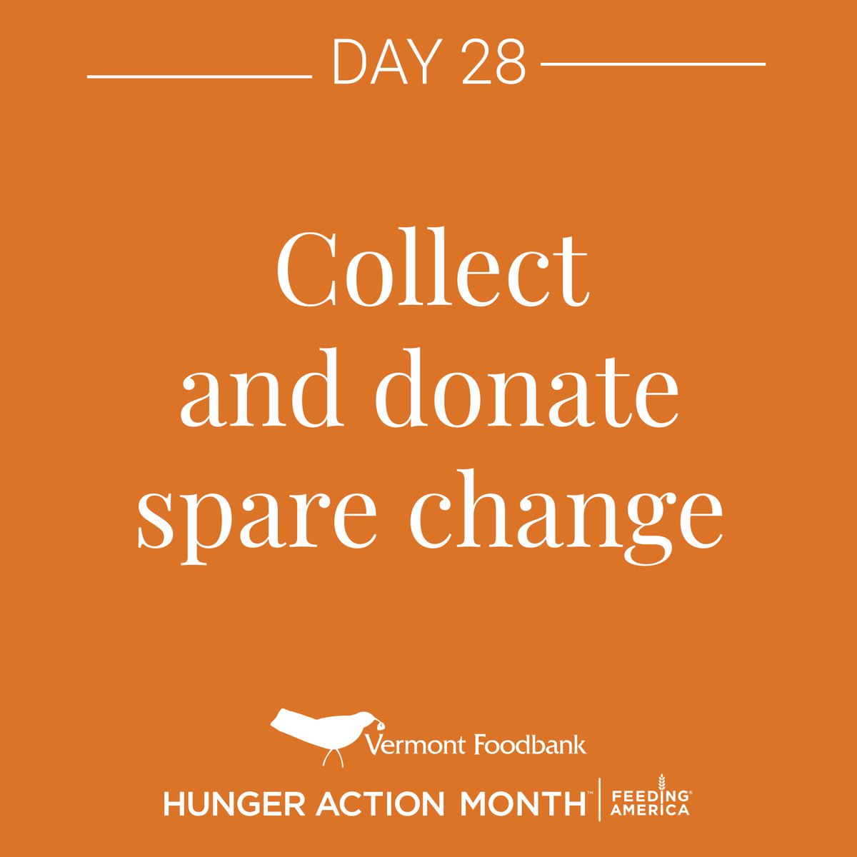 VermontFoodbank's tweet photo. 💰💚 Collect spare change all year and donate it to fight hunger. Small coins can create big impact. #ChangeForChange #SmallCoinsBigDifference https://t.co/lZTeVQPZvV