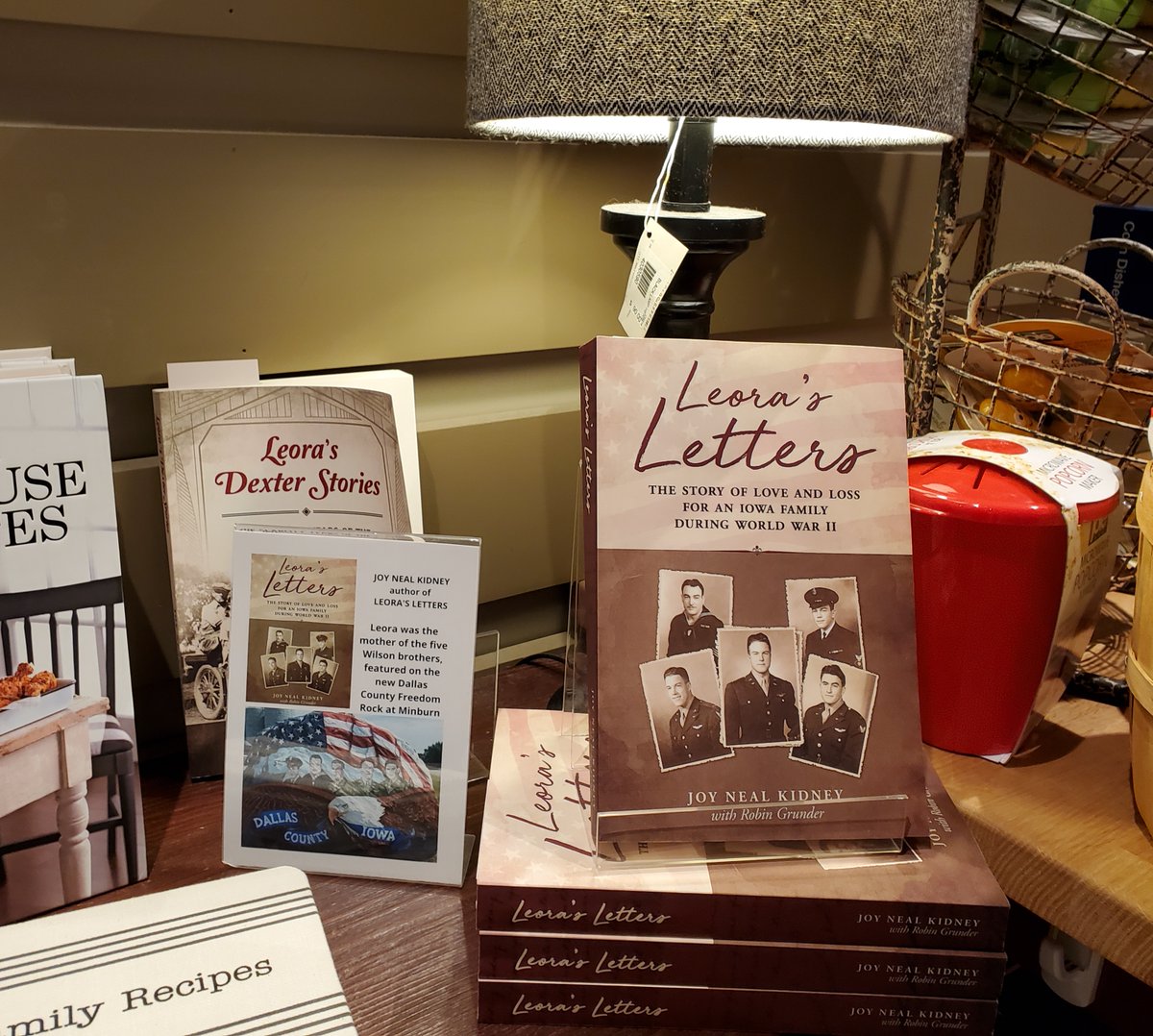 The Urbandale Machine Shed Restaurant just received a new batch of autographed 'Leora books.'

#grateful #UrbandaleMachineShedRestaurant #LeorasLetters #LeorasDexterStories #LeorasEarlyYears #fivebrothersservedonlytwocamehome