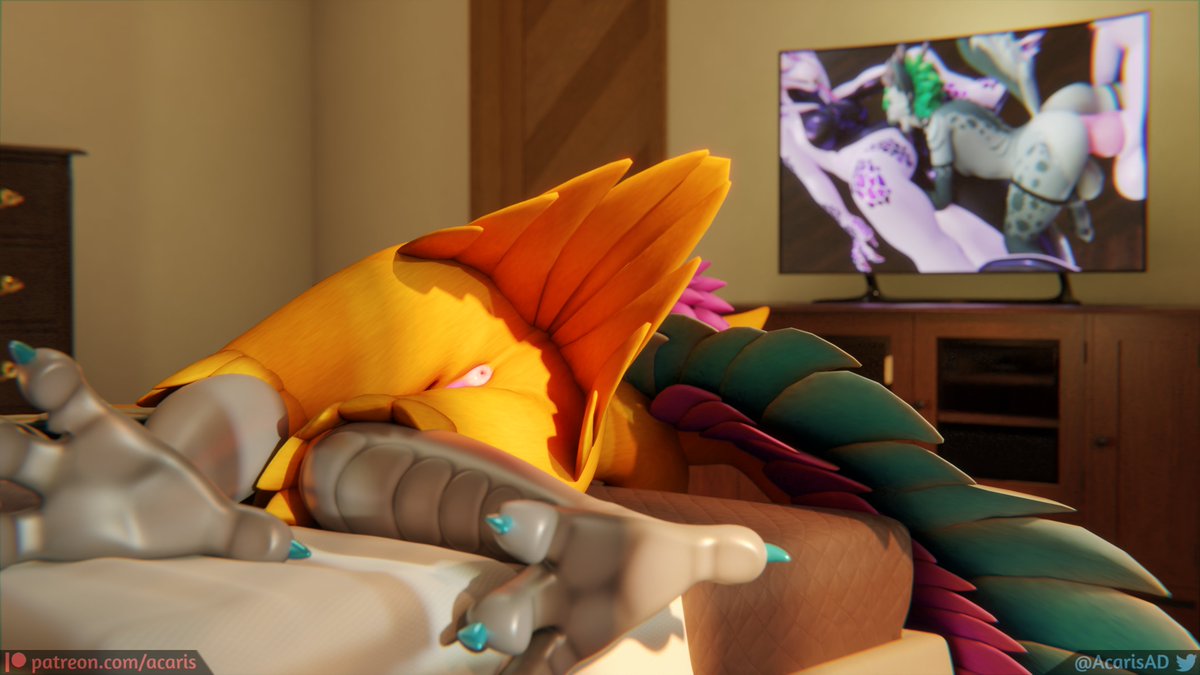 Lounging Oslow 🐦
Just a cute bird watching some TV! uvu