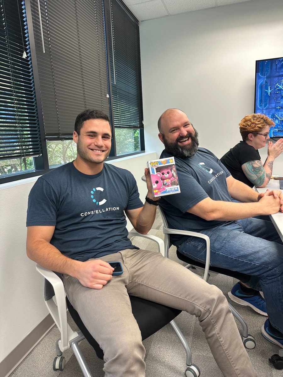 We have a great tradition at <a href="/ConstellationDP/">Constellation Digital Partners</a> where each employee picks a <a href="/OriginalFunko/">Funko</a> #PopHead to represent them.  Today, Tal found out that when you don't pick one ... the team can assign one to you.  

We think he is the perfect "Hopeful Heart Bear". #Carebear