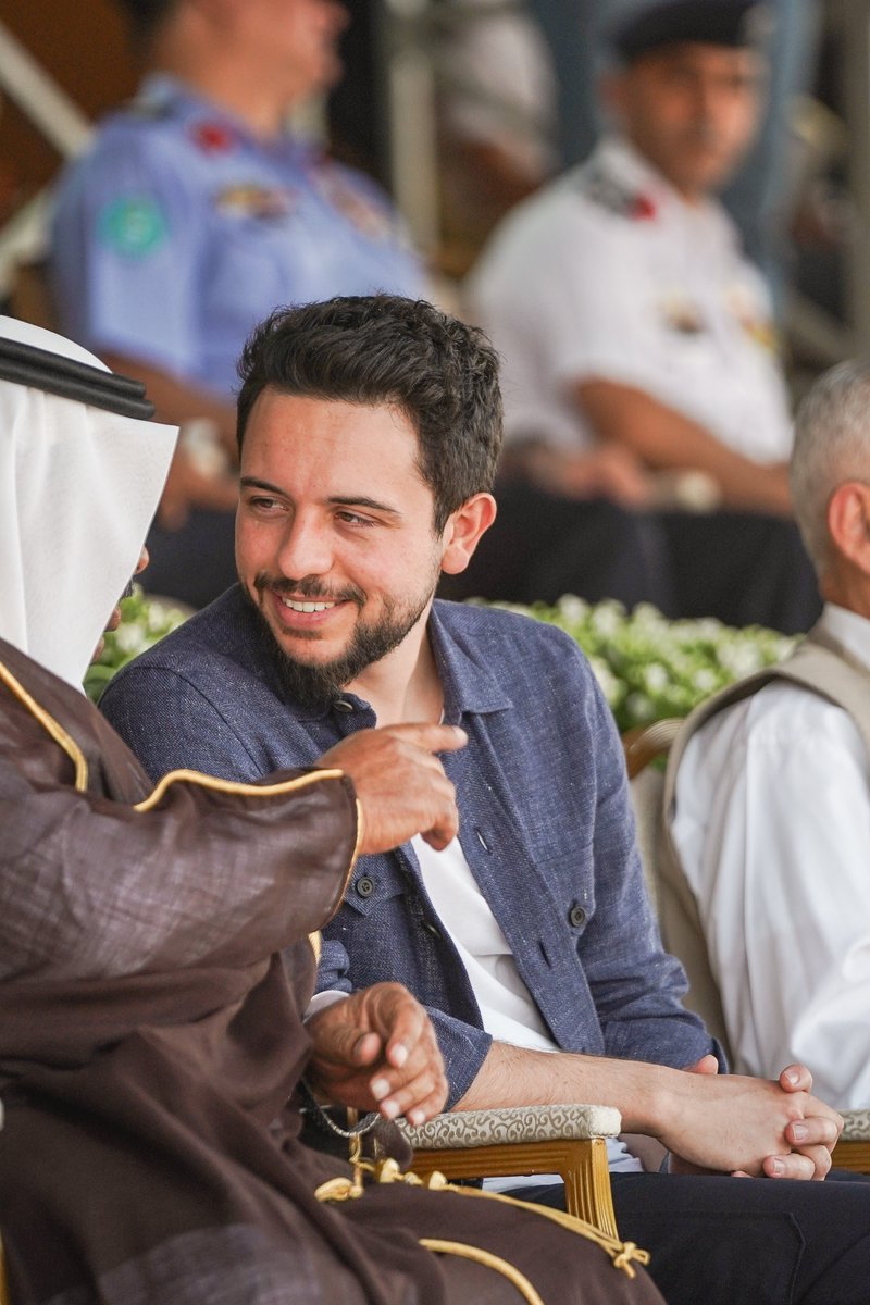 RHCJO's tweet photo. His Royal Highness Crown Prince Al Hussein attends the closing ceremony of the third Jordan Camel Racing and Nabatean Poetry Festival, held at the Sheikh Zayed Racetrack in the Disi region https://t.co/cSmv4tZAsY