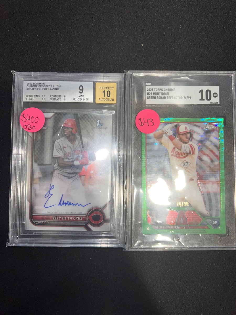 CheapSeatsSC's tweet photo. Im back and looking to move some cards! Prices are on the sticker and are OBO! RTs are appreciated!

@sports_sell https://t.co/XpJWJV1I1q