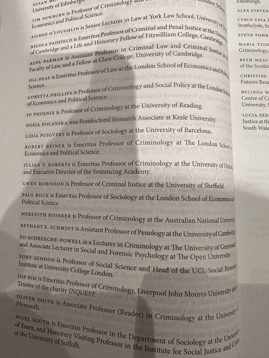 schreeche's tweet photo. Mine came too 😝 Thank you @AlisonLiebling @criminology @lesleymcara1 for the opportunity and also my amazing partners in crime @rod_earle @BillJDavies @danicadarley1 @honeywell_david 

Also lovely to see the great man Roger Matthews remembered in the handbook ❤️ https://t.co/1b2Ej4W92c