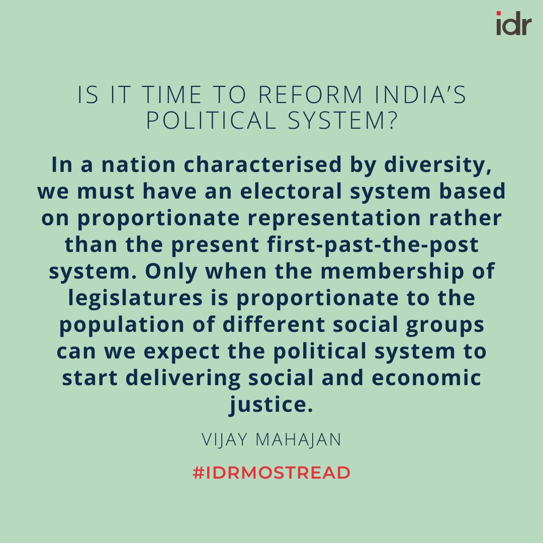 idr_online's tweet photo. #IDRMostRead | In this article, @VijayMahajanRGF reflects on why we must change the rules of the game that has allowed social and economic inequalities to overtake the political process and tells us how this can be done.
https://t.co/JSxZkXF96X https://t.co/wS2l9qiRjP