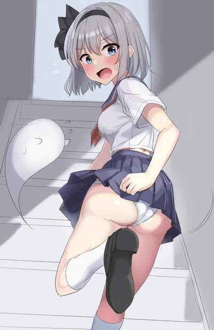 パンツを見られるアクシデント妖夢ちゃん…おやすみょん〜 