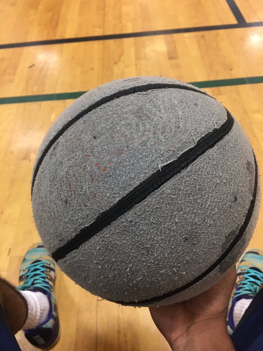 Hoopss's tweet image. You're not a hooper if you never hooped with a ball in this condition.
